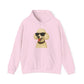 White Poodle Wearing Sunglasses - Adult Hoodie
