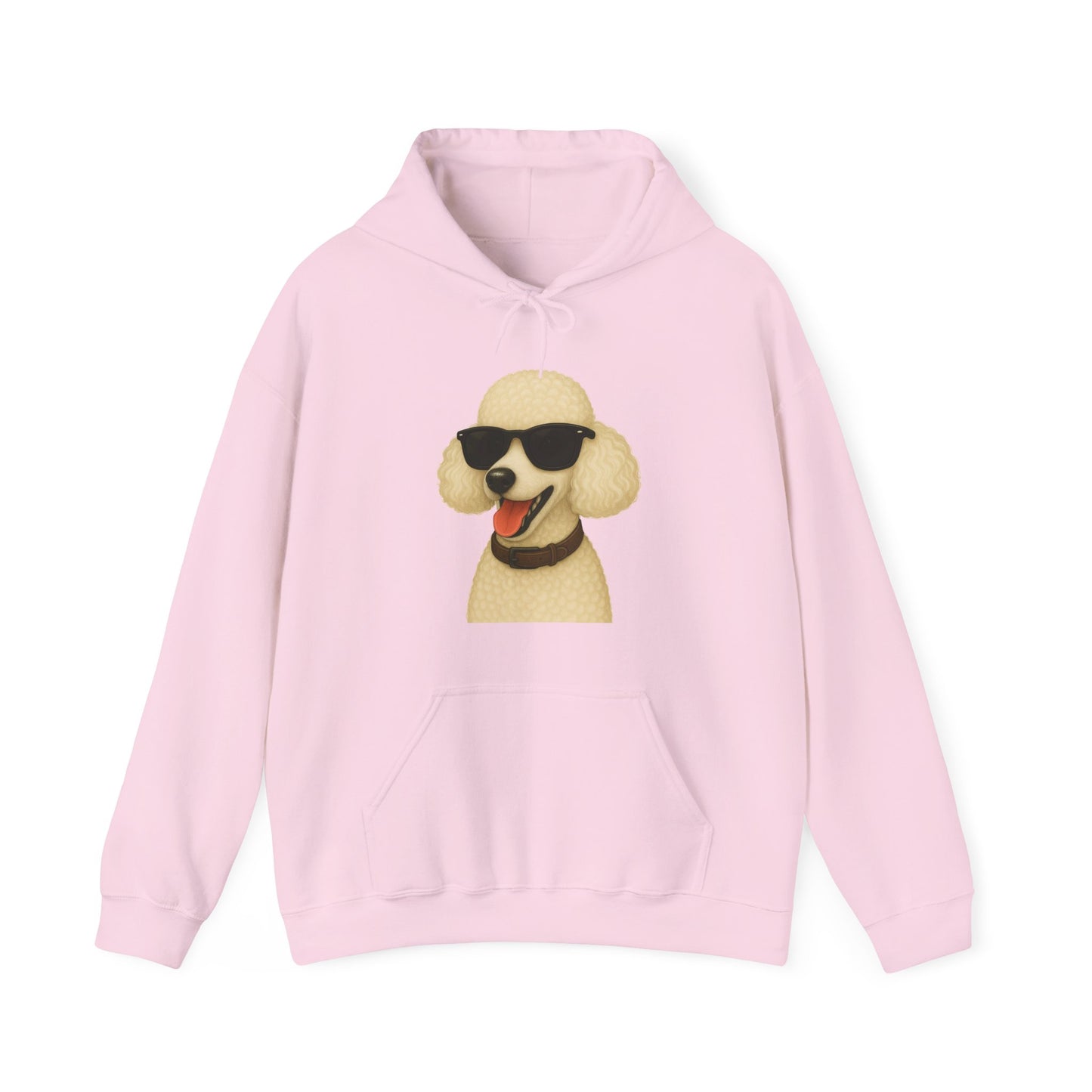 White Poodle Wearing Sunglasses - Adult Hoodie