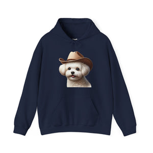 Cute Maltese Wearing A Cowgirl Hat - Adult Hoodie - Too Cute Pets