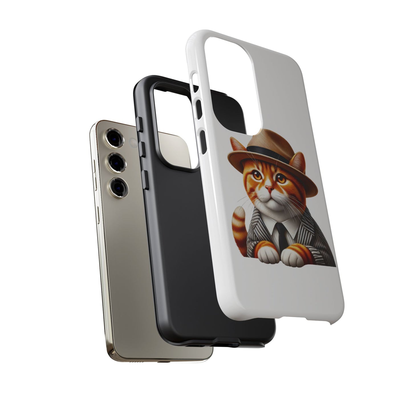 Tabby Cat Wearing a Fedora - Tough Phone Case
