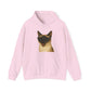 Siamese Cat Wearing Sunglasses - Adult Hoodie