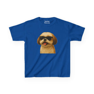Shih Tzu Wearing Sunglasses - Kids Tee