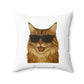 Maine Coon Wearing Sunglasses - Throw Pillow