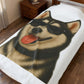 Siberian Husky Wearing Sunglasses - Sherpa Blanket