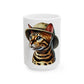 Bengal Cat Wearing a Safari Hat - Ceramic Mug