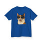 Calico Shorthair Cat Wearing Sunglasses Kids Tee