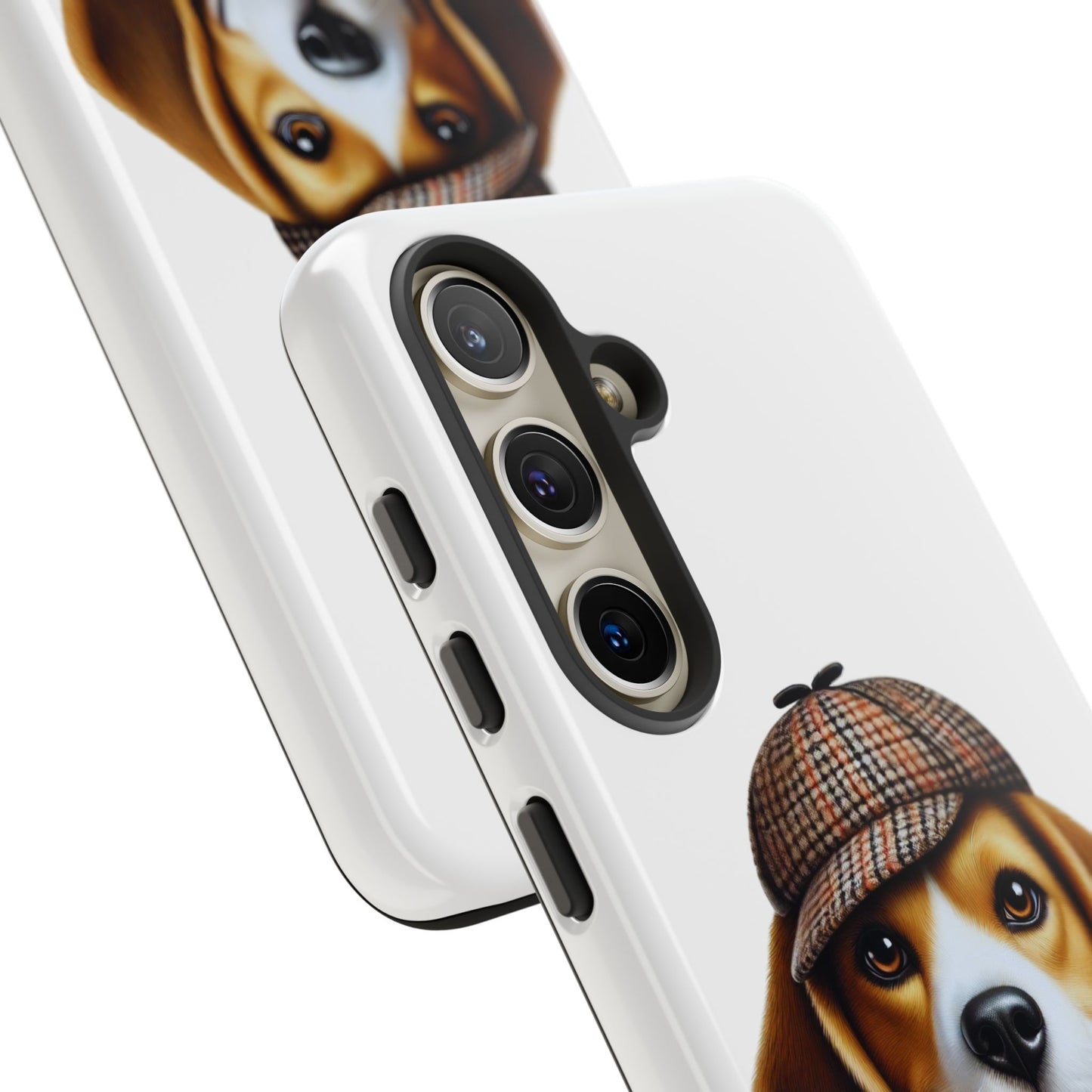 Beagle Wearing a Deerstalker Hat - Tough Phone Case