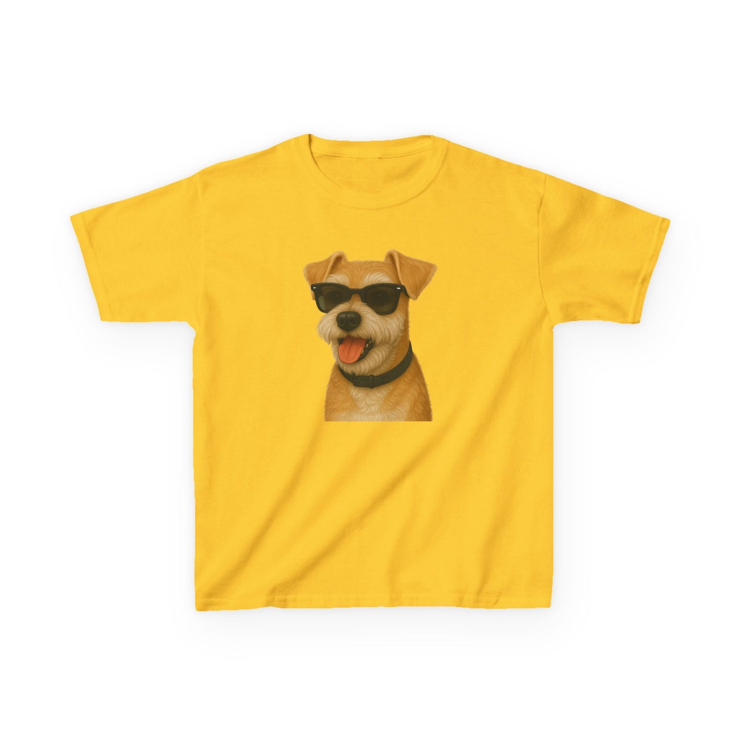 Miniature Schnauzer Wearing Sunglasses Kids Tee