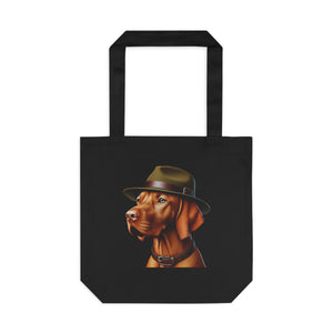 Vizsla Wearing a Campaign Hat - Cotton Tote Bag