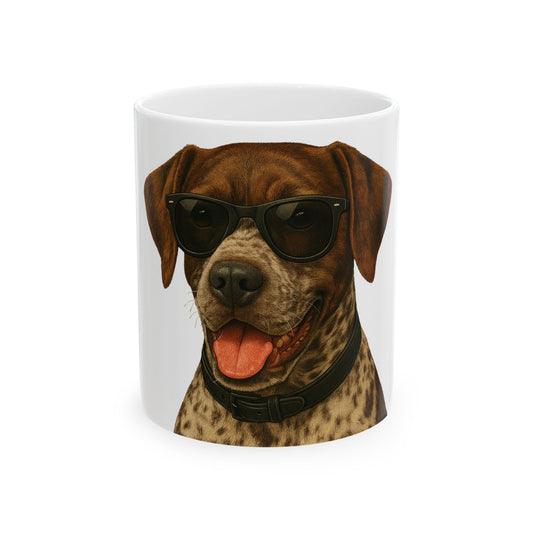 German Shorthaired Pointer Wearing Sunglasses Ceramic Mug