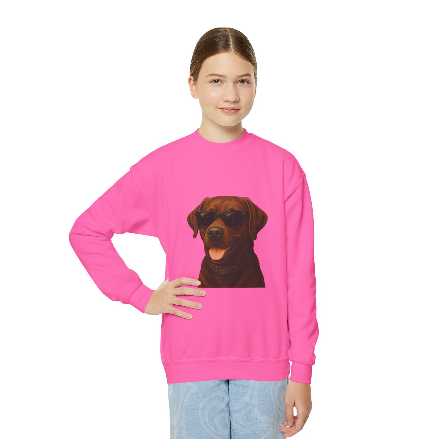 Labrador Retriever Wearing Sunglasses - Youth Sweatshirt