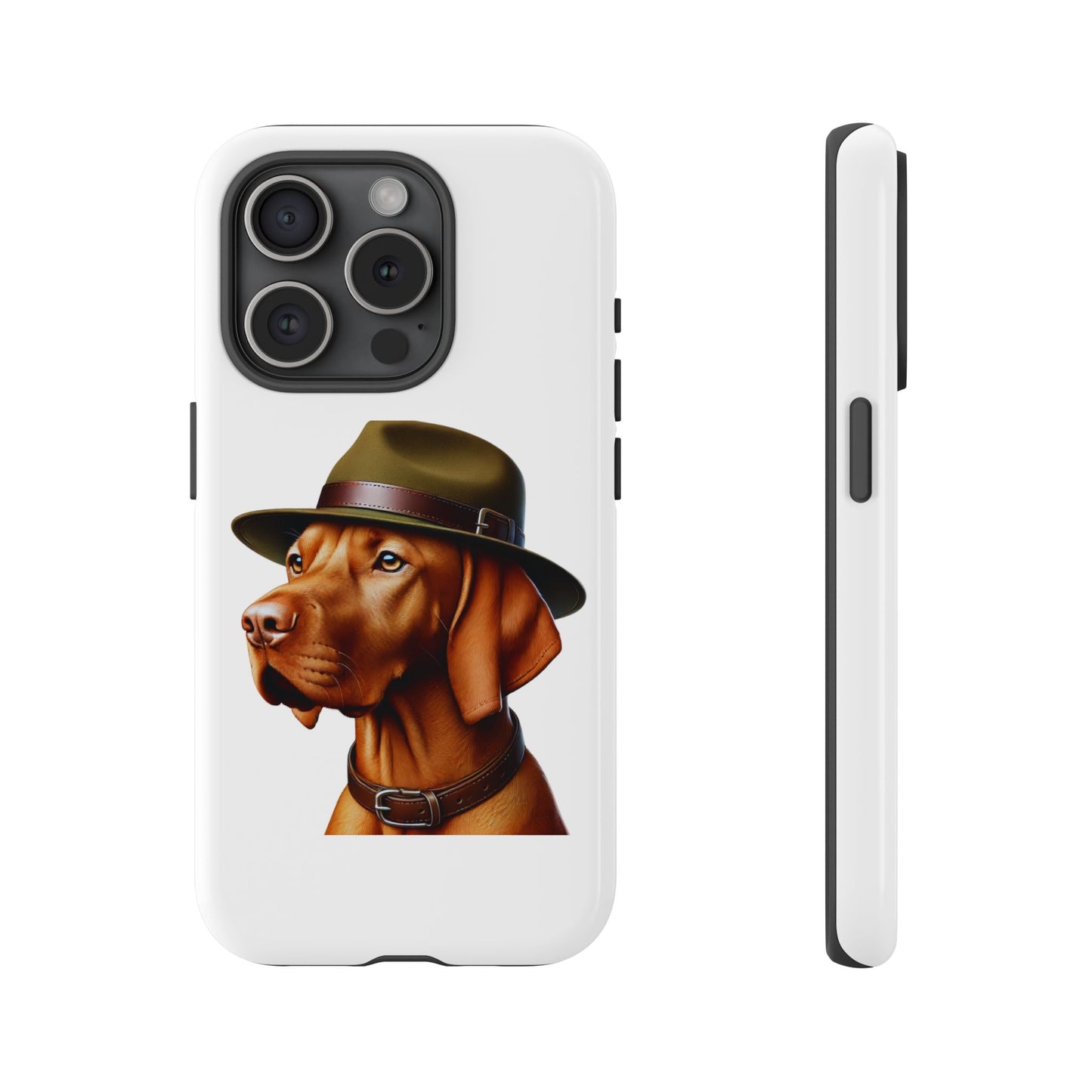 Vizsla Wearing a Campaign Hat - Tough Phone Case