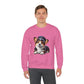 Cute Corgi Wearing A Train Conductors Hat- Adult Crewneck Sweatshirt - Too Cute Pets