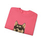 Siberian Husky Wearing Sunglasses - Adult Crewneck Sweatshirt