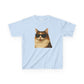 Domestic Longhaired Calico Cat Sunglasses Kids Tee