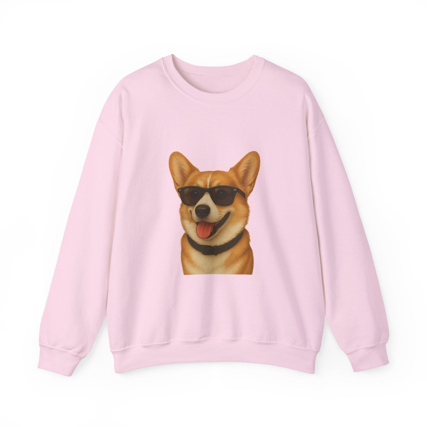 Corgi Wearing Sunglasses - Adult Crewneck Sweatshirt