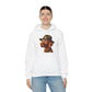 Dashing Vizsla Wearing Campaign Hat - Adult Hoodie - Too Cute Pets