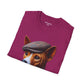 Basenji Wearing Tweed Flat Cap - Adult T-Shirt - Too Cute Pets