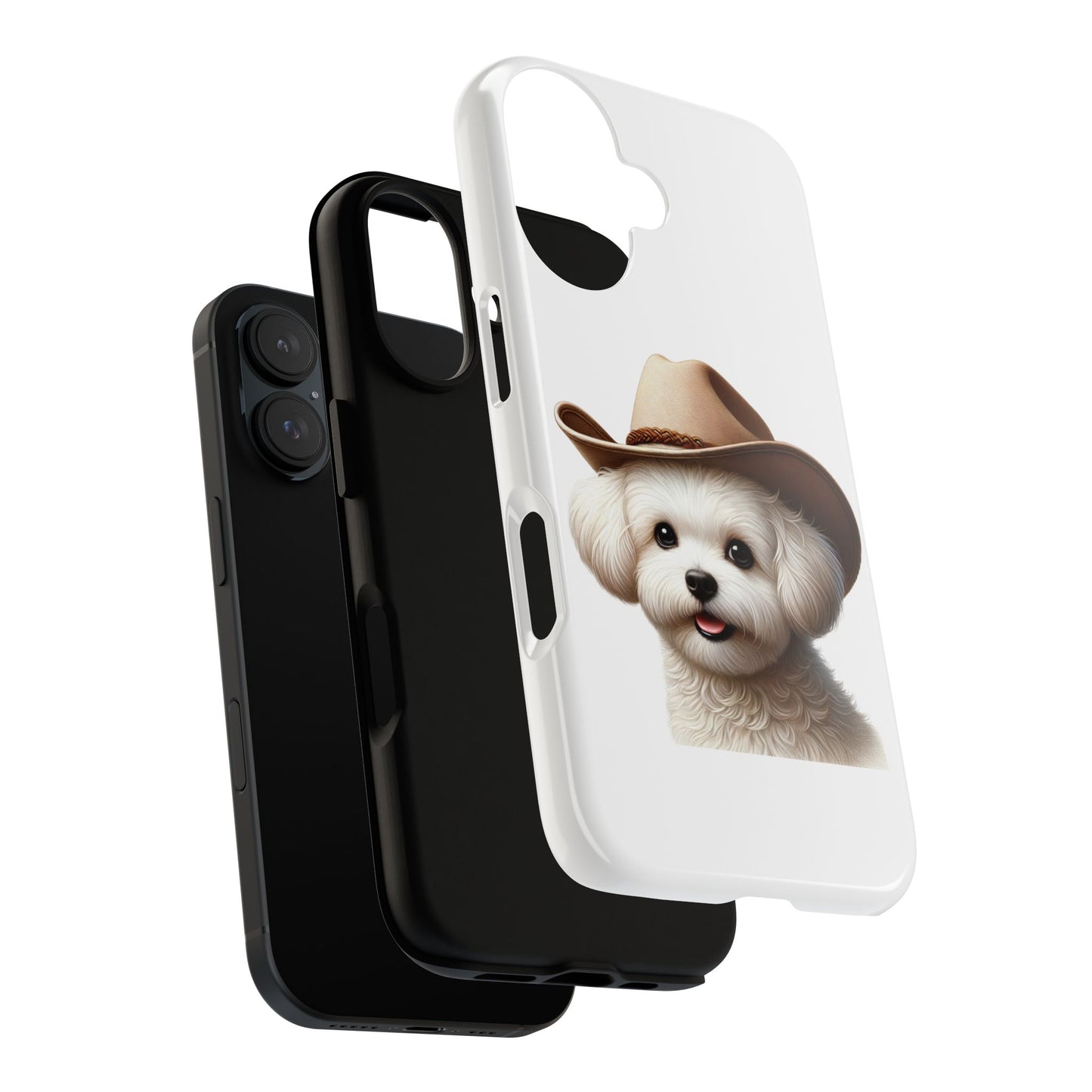 Maltese Wearing a Cowgirl Hat - Tough Phone Case