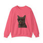 Gray Cat Wearing Sunglasses - Adult Crewneck Sweatshirt