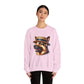 German Shepherd Wearing Boater Hat - Adult Crewneck Sweatshirt - Too Cute Pets