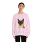 Siamese Cat Wearing Sunglasses - Adult Crewneck Sweatshirt