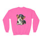 Corgi Wearing Conductor Hat - Youth Sweatshirt - Too Cute Pets Clothing Line