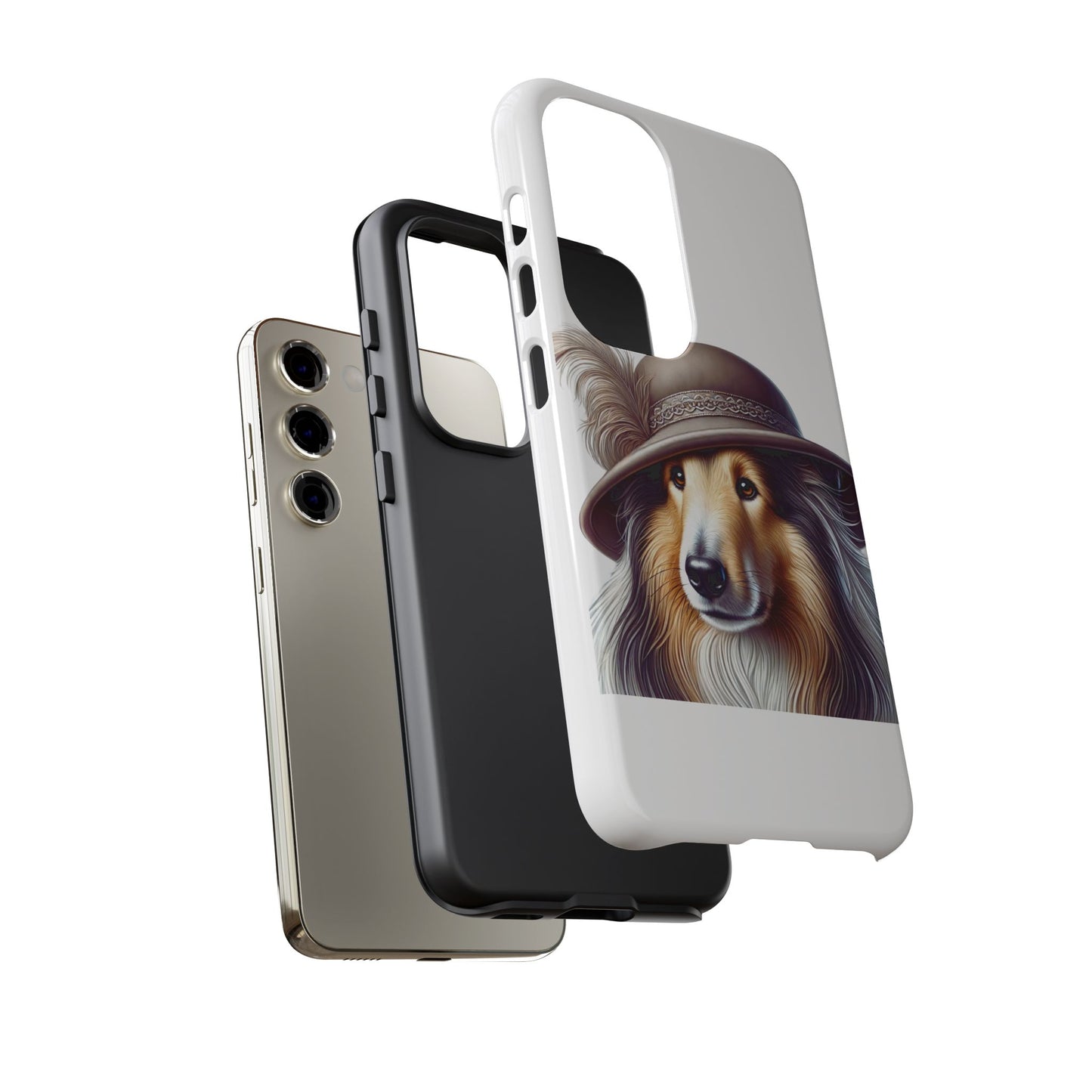 Collie Wearing a Cloche Hat - Tough Phone Case