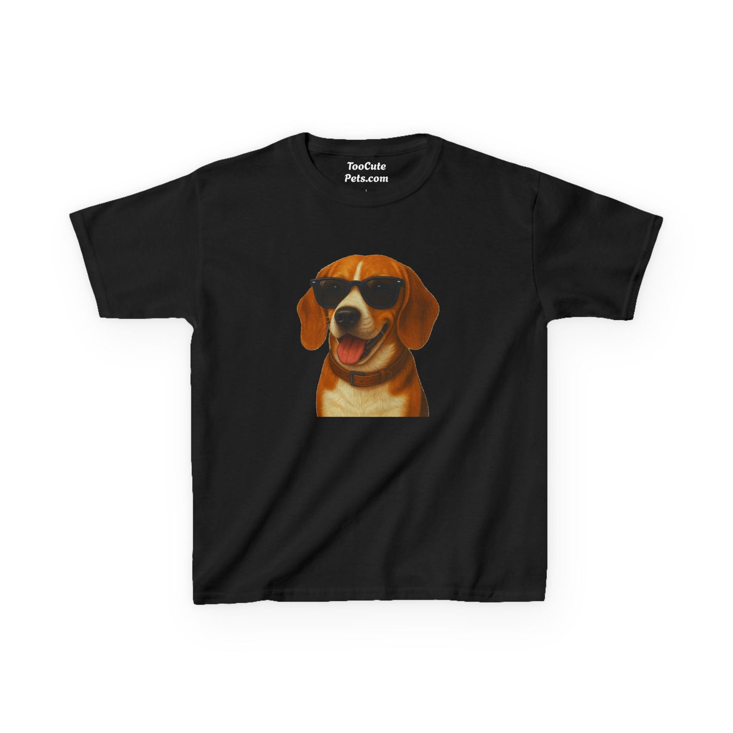 Kids Tee with Beagle Wearing Sunglasses