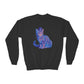 Tabby Wearing Top Hat (Multi-color) -  Youth Sweatshirt - Too Cute Pets Collection