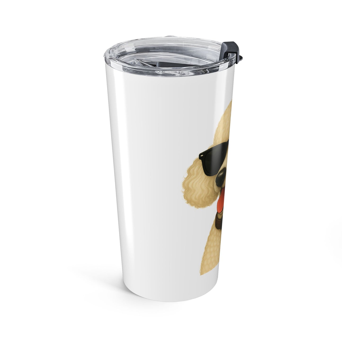 White Poodle Wearing Sunglasses - 20oz Tumbler