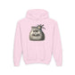 Persian Cat Wearing a Fascinator Hat-  Hooded Youth Sweatshirt - Too Cute Pets