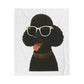 Black Poodle Wearing Sunglasses - Sherpa Blanket