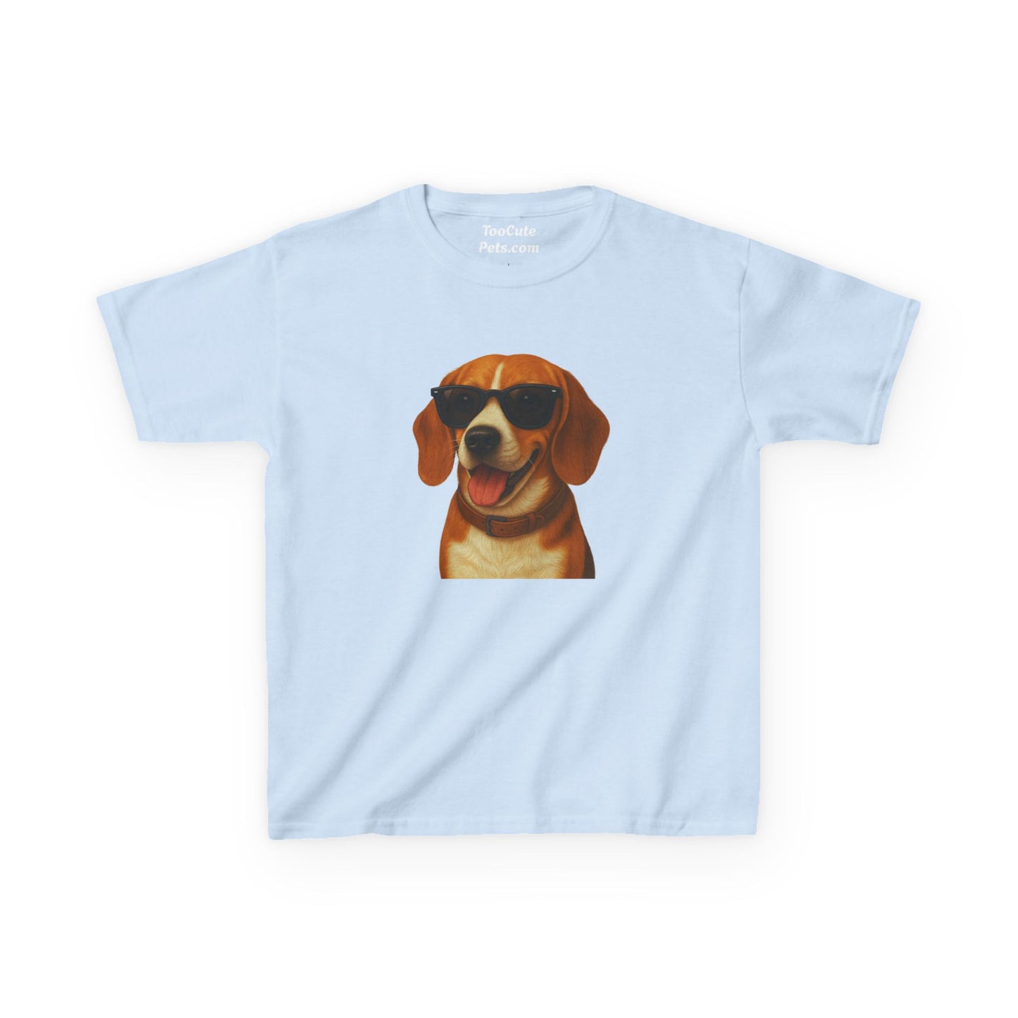 Kids Tee with Beagle Wearing Sunglasses