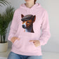 Basenji Wearing Tweed Flat Cap - Adult Hoodie - Too Cute Pets