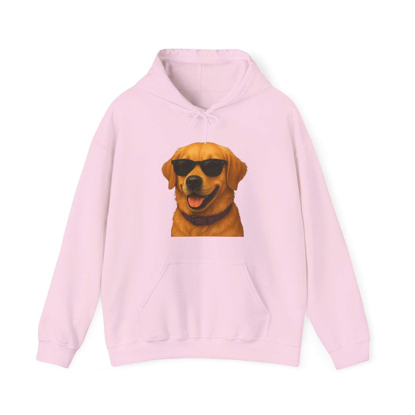 Golden Retriever Wearing Sunglasses - Adult Hoodie