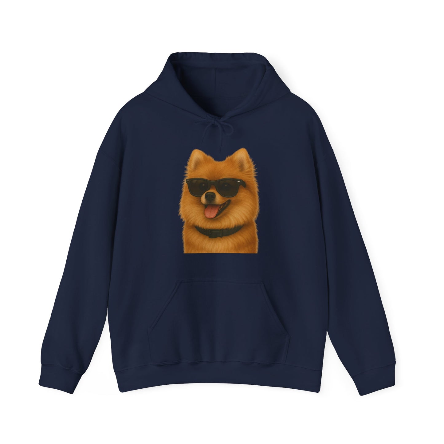 Pomeranian Wearing Sunglasses - Adult Hoodie