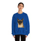 Siamese Cat Wearing Sunglasses - Adult Crewneck Sweatshirt