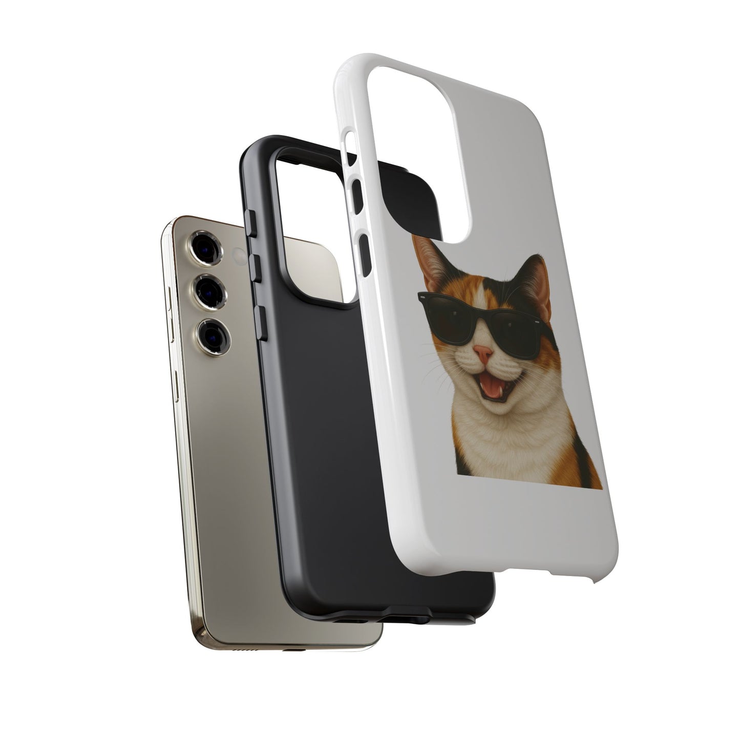 Calico Shorthair Cat Wearing Sunglasses - Tough Phone Case