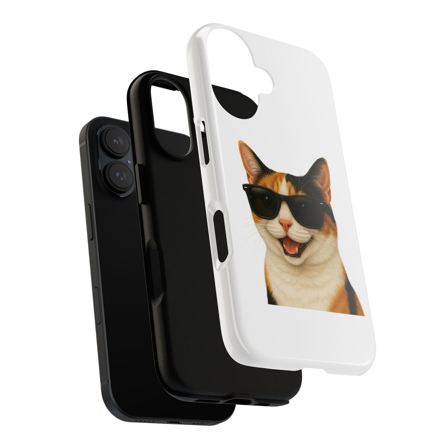 Calico Shorthair Cat Wearing Sunglasses - Tough Phone Case
