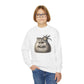 Persian Cat Wearing Fascinator Hat - Youth Crewneck Sweatshirt - Too Cute Pets