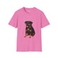 Dog Lover Unisex T-Shirt featuring Lab and Rottweiler Mix 'Pumpkin' by Too Cute Pets