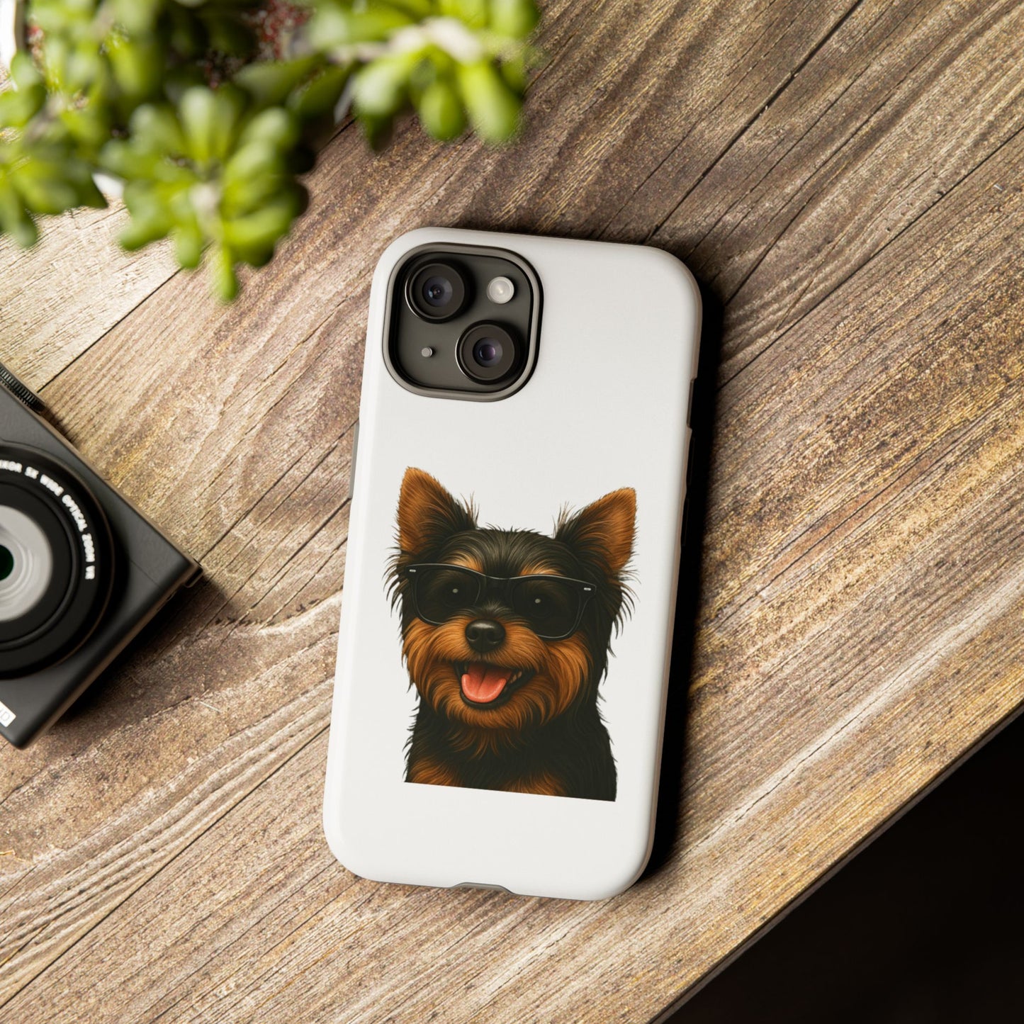 Yorkshire Terrier Wearing Sunglasses - Tough Phone Case