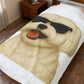 Maltese Wearing Sunglasses - Sherpa Blanket