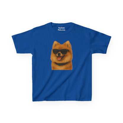Pomeranian Wearing Sunglasses - Kids Tee