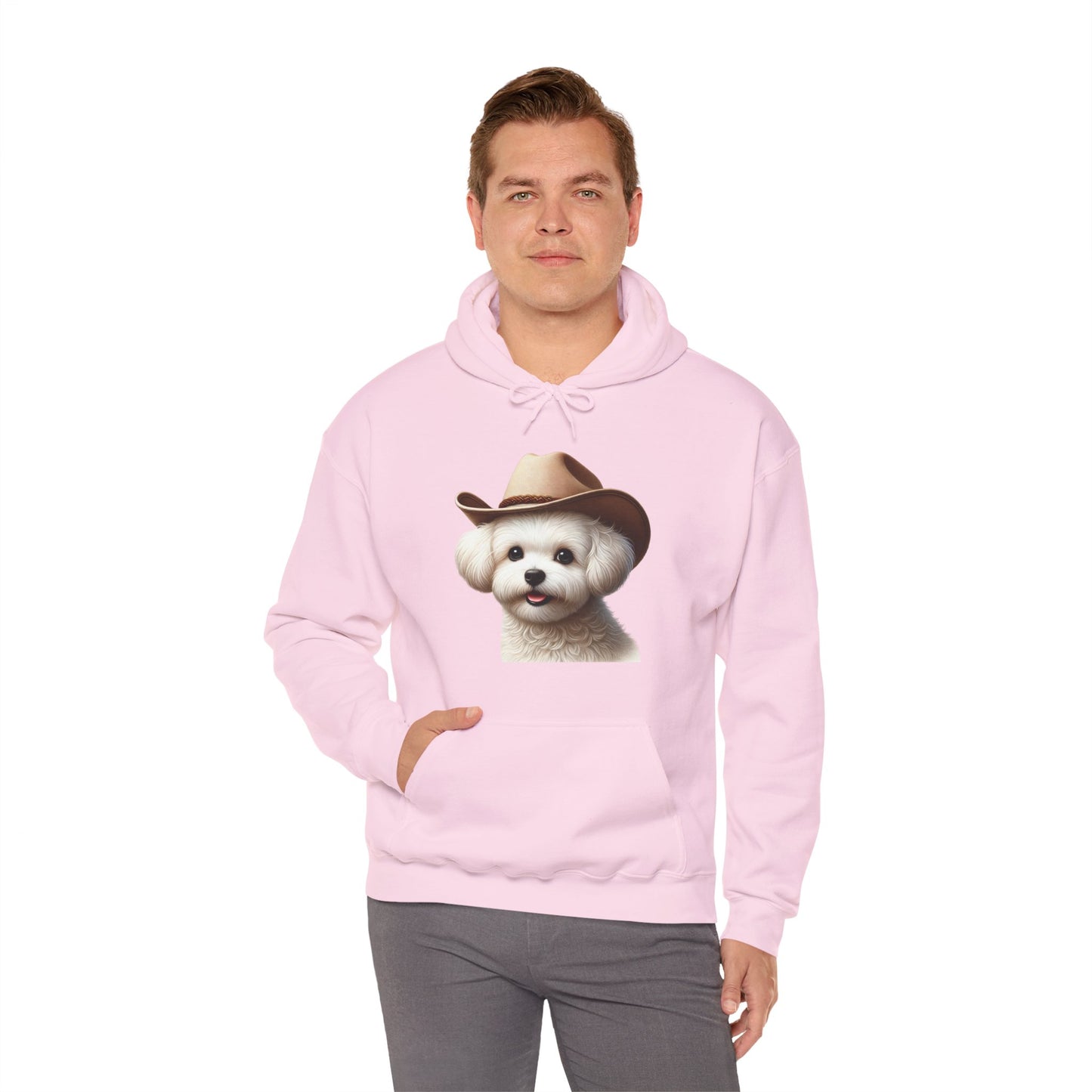 Cute Maltese Wearing A Cowgirl Hat - Adult Hoodie - Too Cute Pets