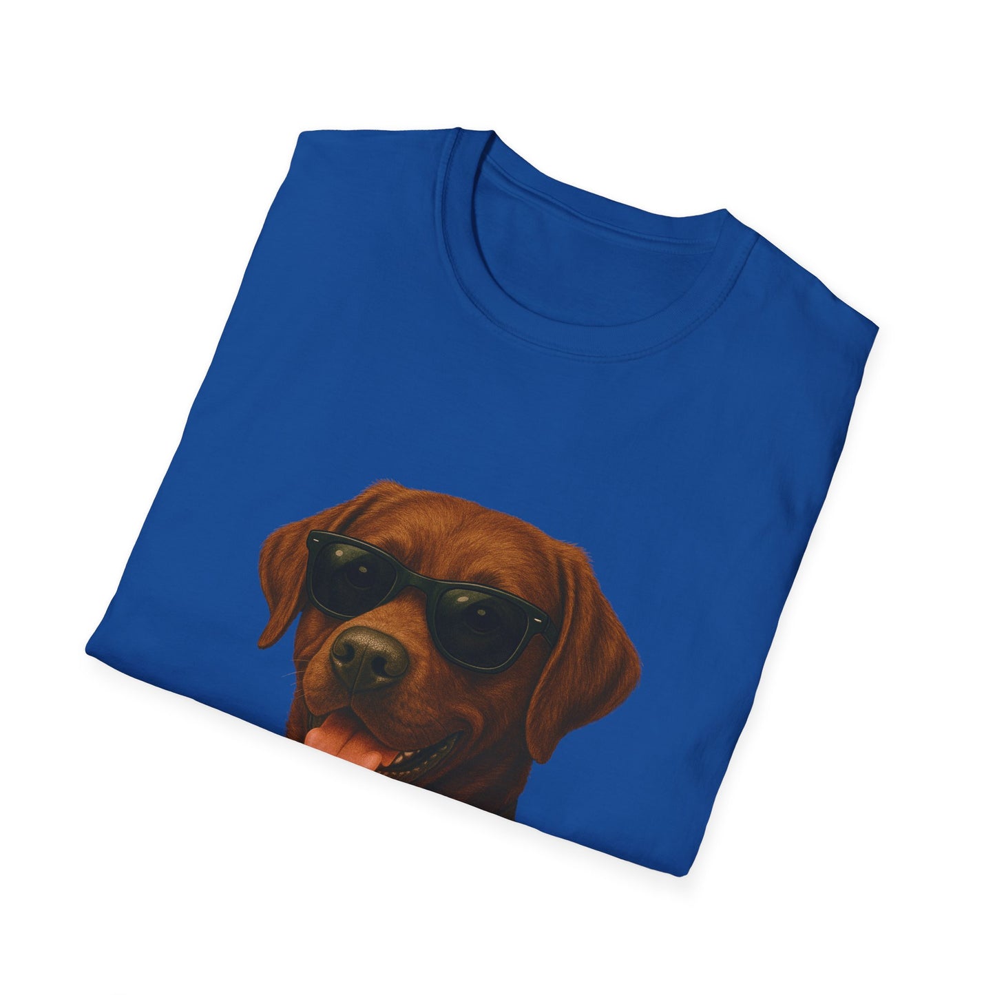 Brown Labrador Retriever Wearing Sunglasses - Adult T-Shirt