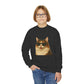 Domestic Longhaired Calico Cat Wearing Sunglasses - Youth Sweatshirt