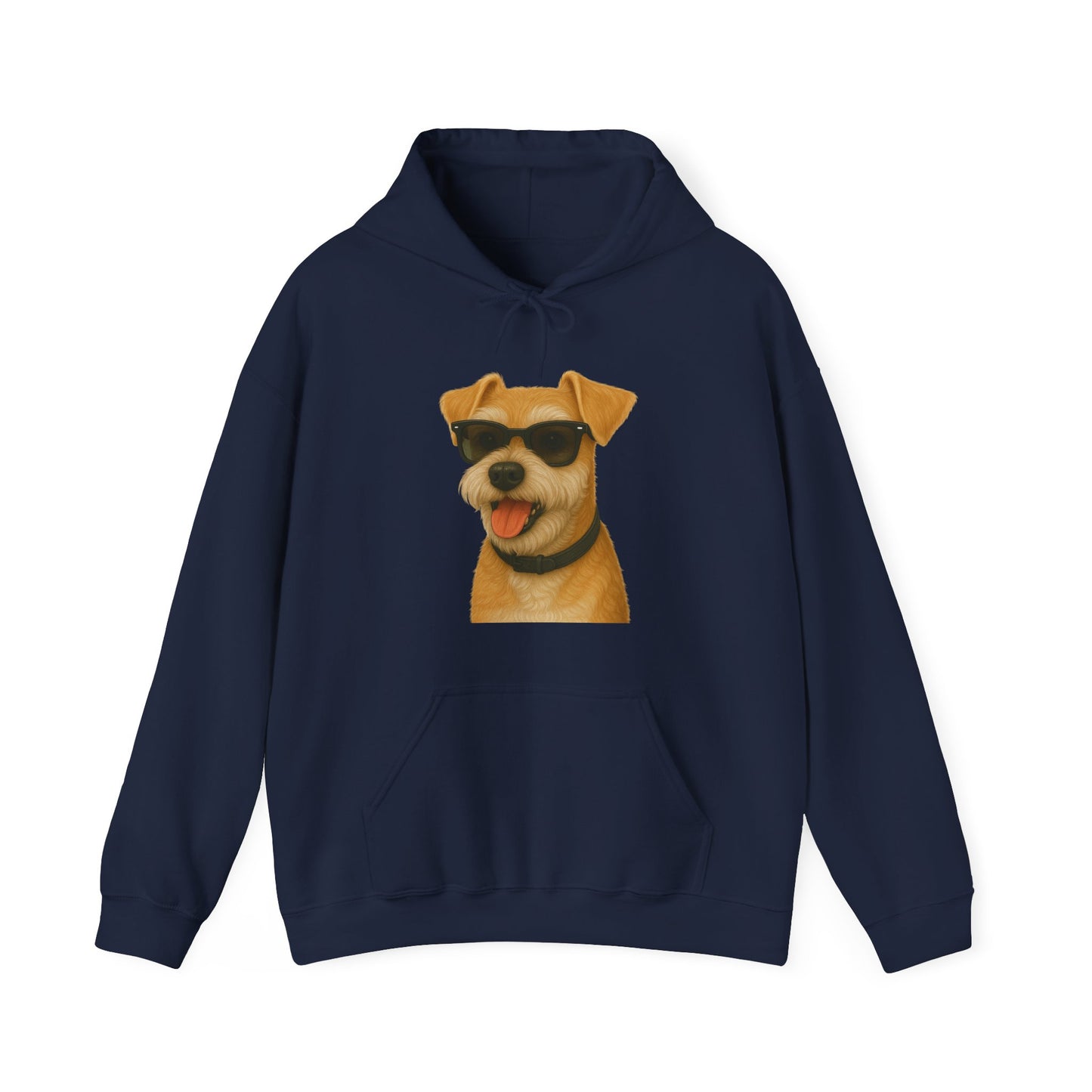 Miniature Schnauzer Wearing Sunglasses - Adult Hoodie