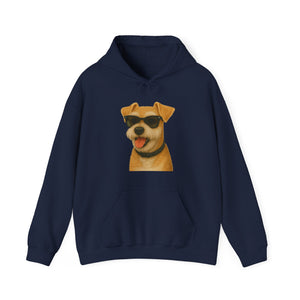 Miniature Schnauzer Wearing Sunglasses - Adult Hoodie